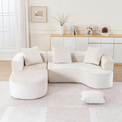 Ivy Bronx Modular L-shaped SOFA, Sponge Compression SOFA, Non